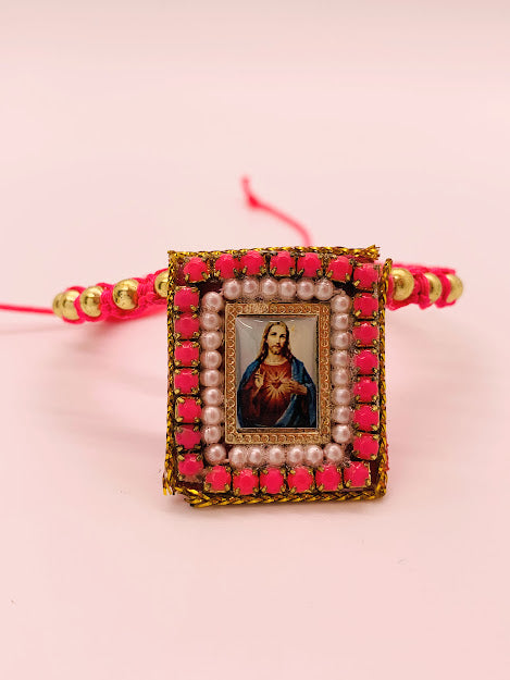 Pulsera escapulario Sagrado Corazón de Jesús