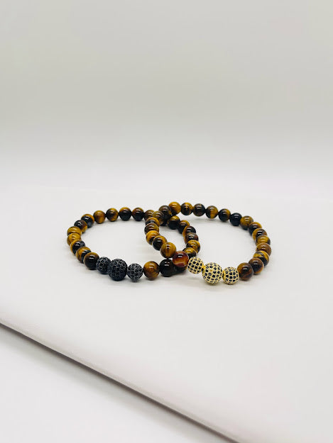 Pulsera de esferas de ojo de tigre