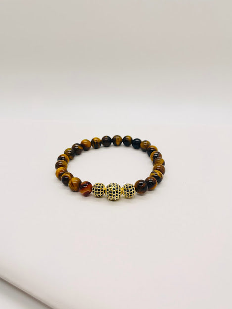 Pulsera de esferas de ojo de tigre