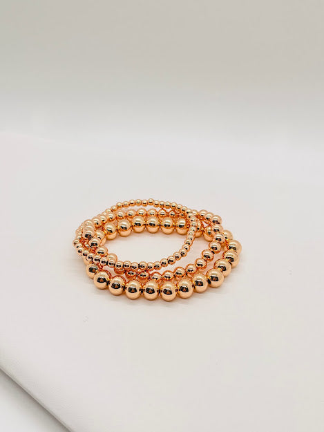 Set de Pulseras de Balines Rosegold