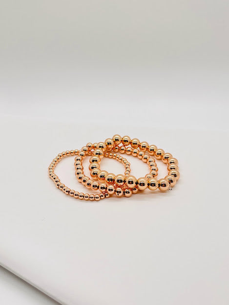 Set de Pulseras de Balines Rosegold