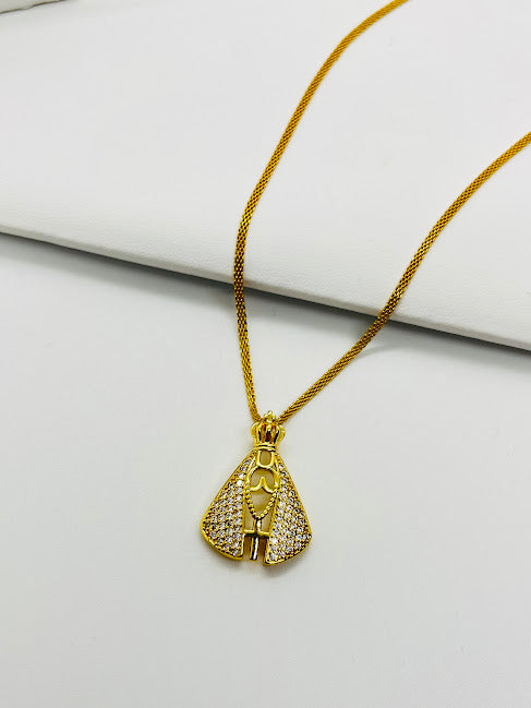 Cadena con Virgen del Valle Triangular